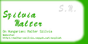 szilvia malter business card